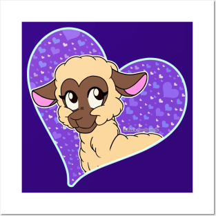 Sweet Sheep - Valentine's Day (Grape Soda,Close-up) Posters and Art